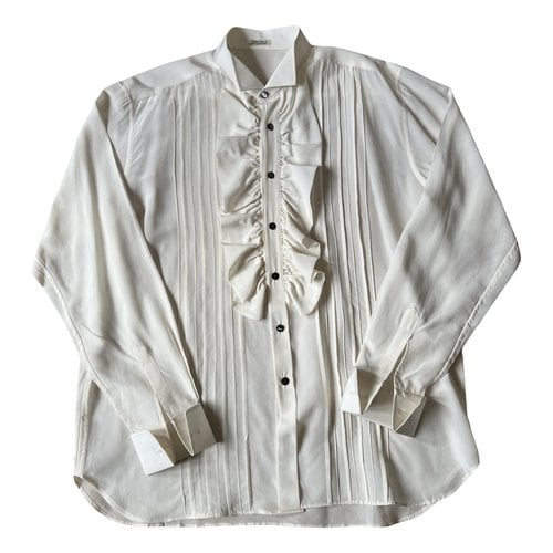 Pre-owned Trussardi Silk Shirt In White