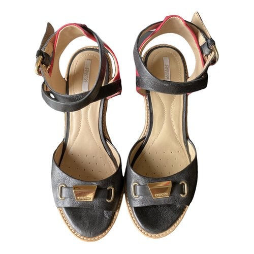 Pre-owned Geox Leather Sandals In Multicolour