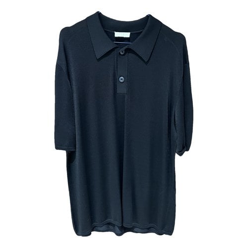 Pre-owned Sandro Spring Summer 2021 Polo Shirt In Navy