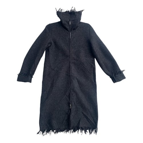 Pre-owned Agnès B. Wool Coat In Black