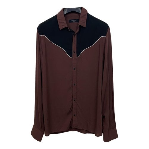 Pre-owned Allsaints Shirt In Burgundy