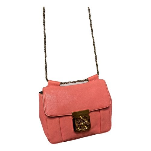 Pre-owned Chloé Elsie Leather Crossbody Bag In Pink