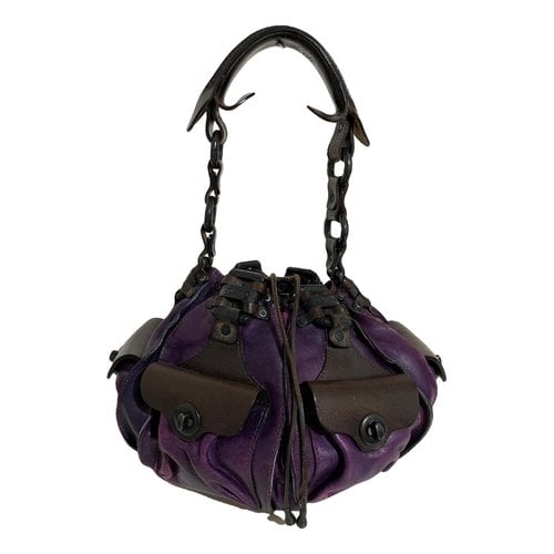 Pre-owned Diesel Leather Handbag In Purple
