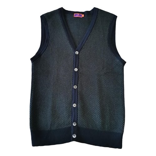 Pre-owned Gallo Wool Vest In Blue
