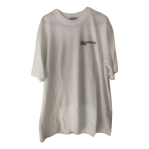 Pre-owned Karl Lagerfeld T-shirt In White