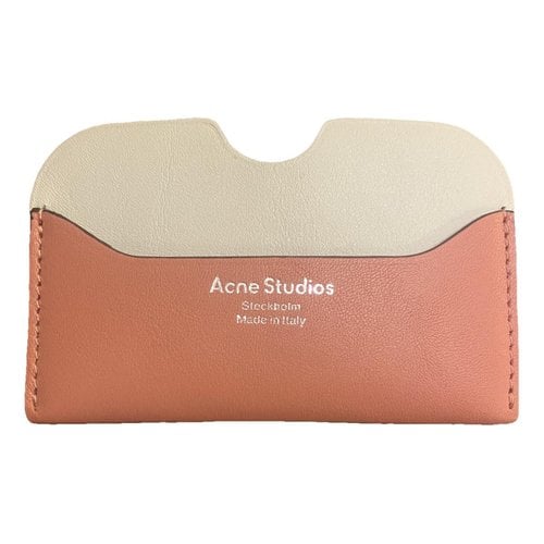 Pre-owned Acne Studios Leather Wallet In Pink