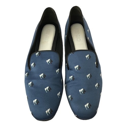 Pre-owned Kenzo Leather Flats In Blue