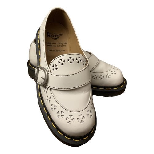 Pre-owned Dr. Martens' Leather Flats In White
