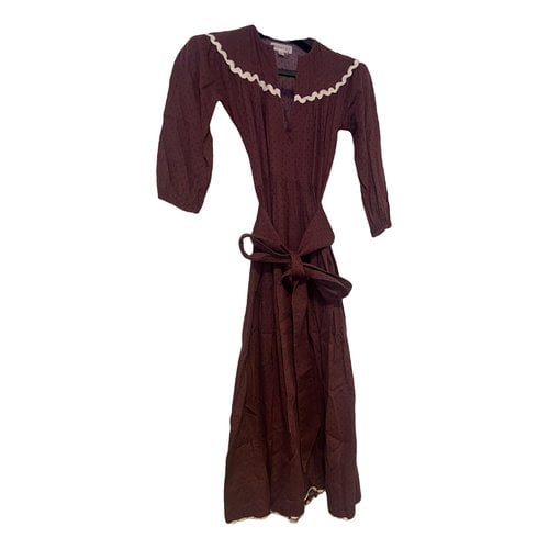 Pre-owned Wiggy Kit Maxi Dress In Burgundy