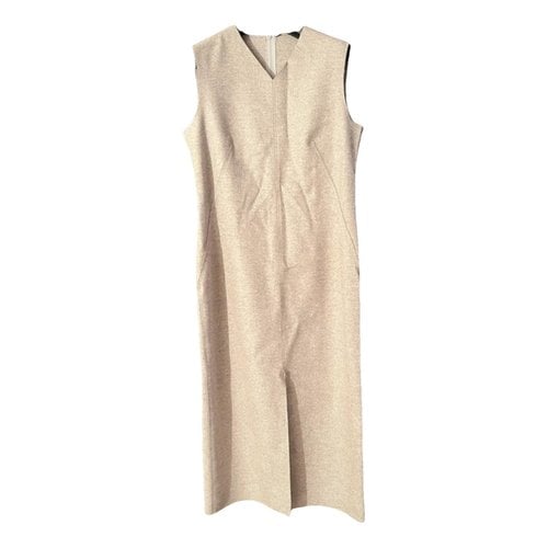 Pre-owned Piazza Sempione Wool Mid-length Dress In Grey