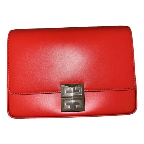 Pre-owned Givenchy 4g Leather Crossbody Bag In Red