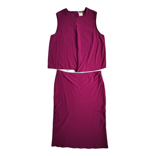 Pre-owned Lanvin Silk Skirt Suit In Purple