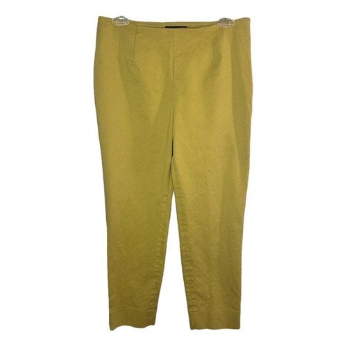 Pre-owned Peserico Trousers In Yellow