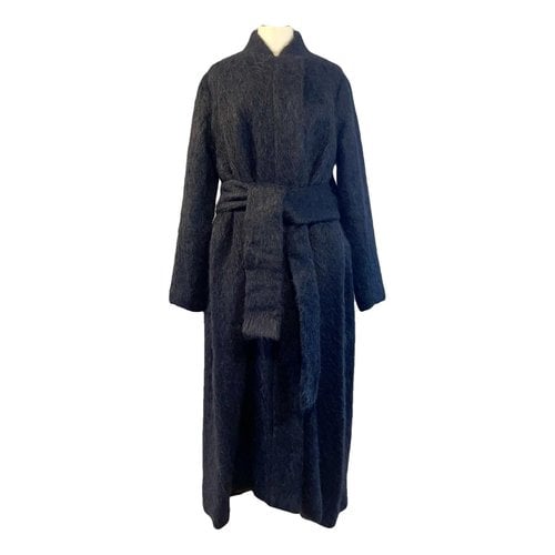Pre-owned Barbara I Gongini Wool Coat In Black