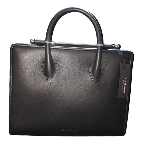 Pre-owned Strathberry Leather Handbag In Black