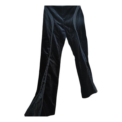 Pre-owned La Perla Velvet Trousers In Black