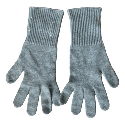 Pre-owned Maison Margiela Cashmere Gloves In Blue