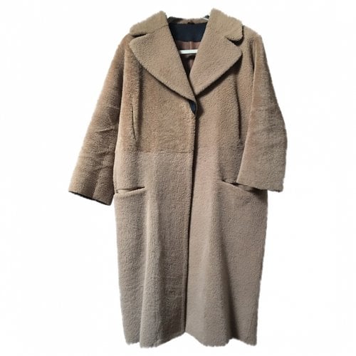 Pre-owned Ines Et Marechal Shearling Coat In Camel