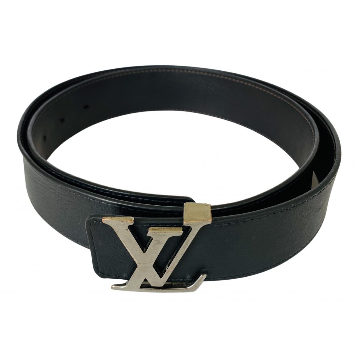 Louis Vuitton Brown /Black Leather Reversible Initiales Belt Size 95CM at  1stDibs