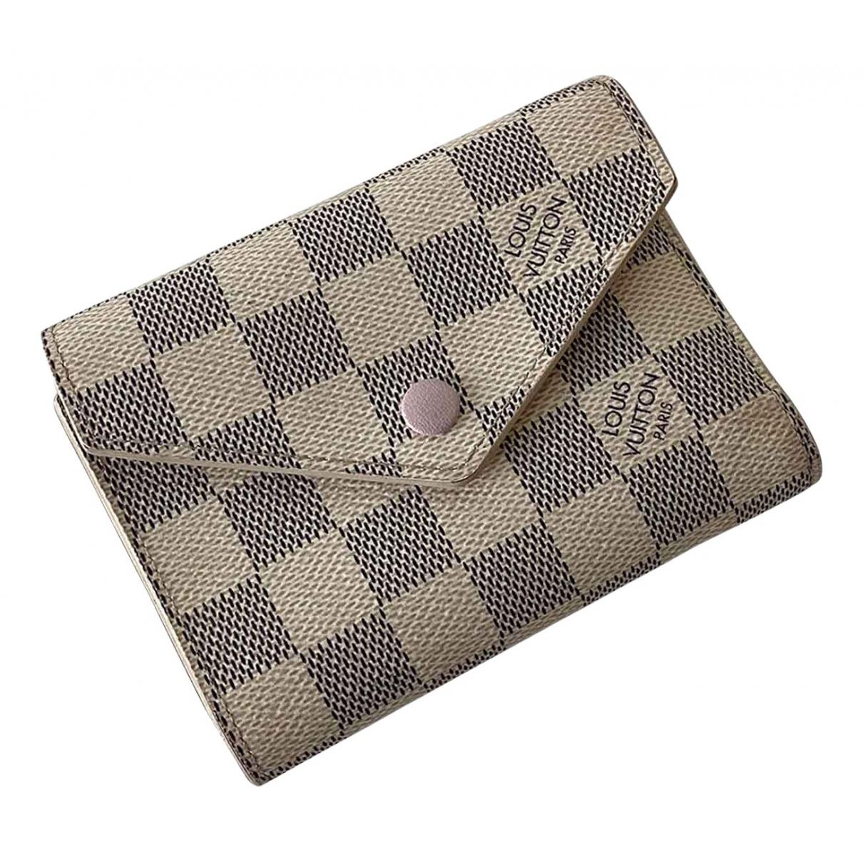 Victorine cloth wallet Louis Vuitton Beige in Cloth - 15373624