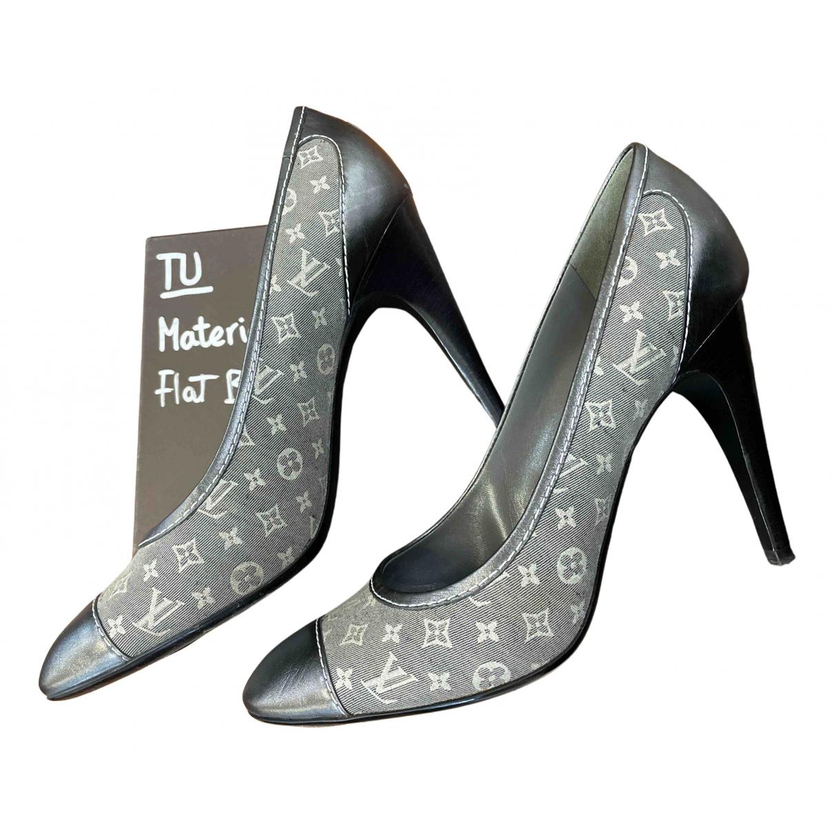 Louis Vuitton - Authenticated Heel - Leather Grey for Women, Very Good Condition