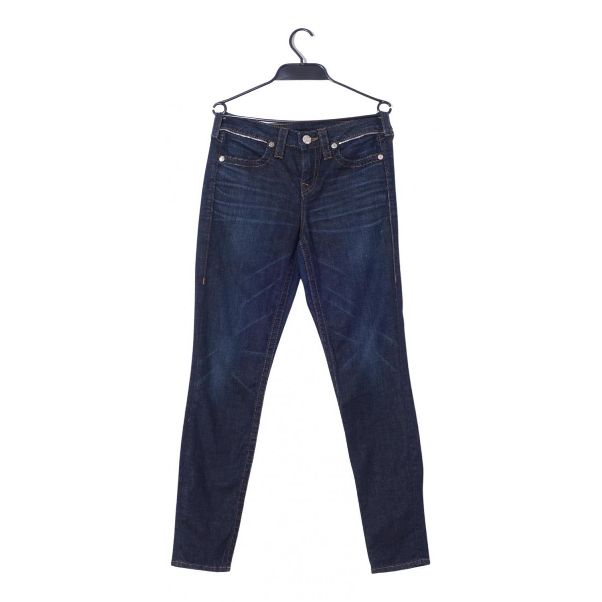 Straight jeans Chanel Blue size 38 FR in Cotton - elasthane - 38737413
