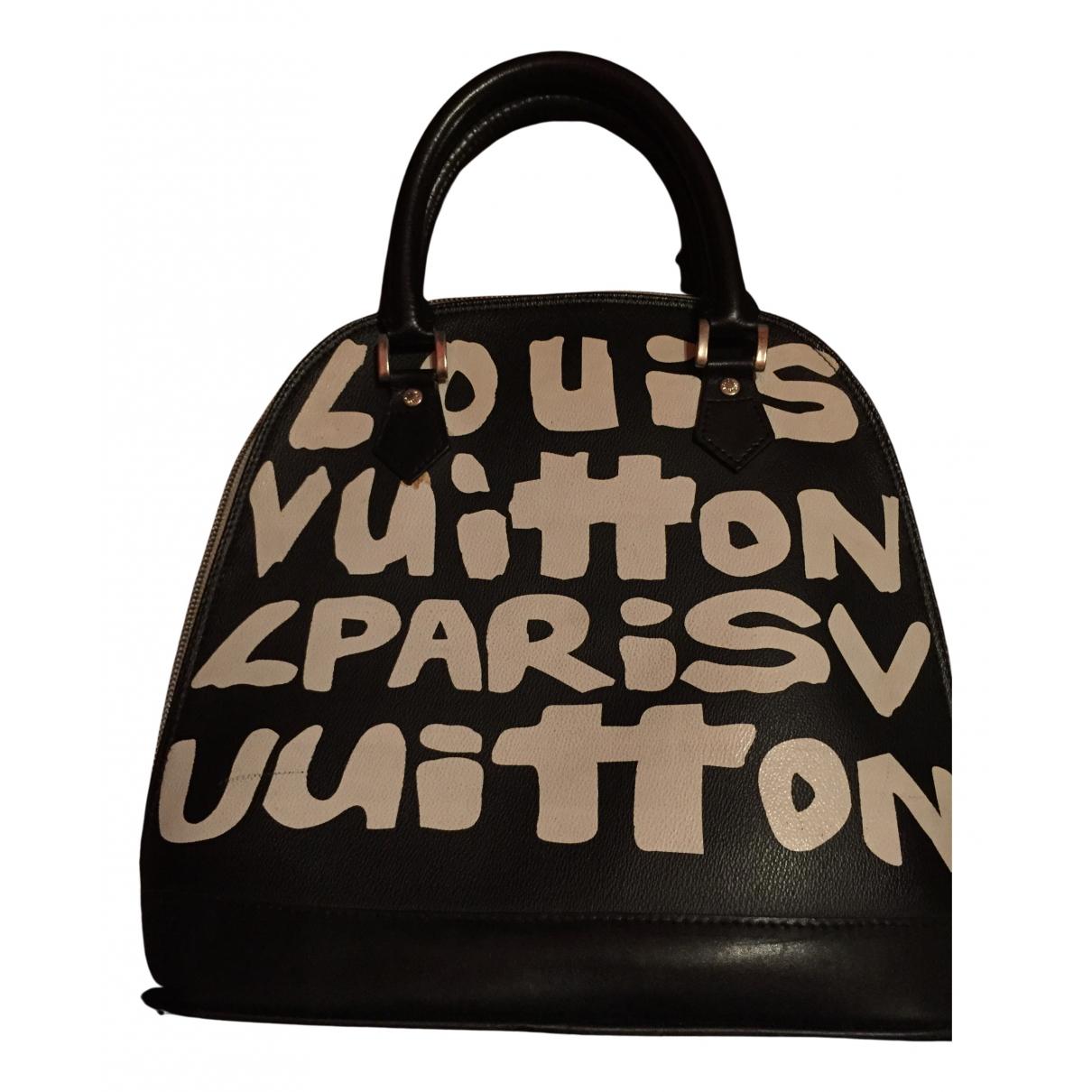Alma graffiti leather bag Louis Vuitton Black in Leather - 19822483