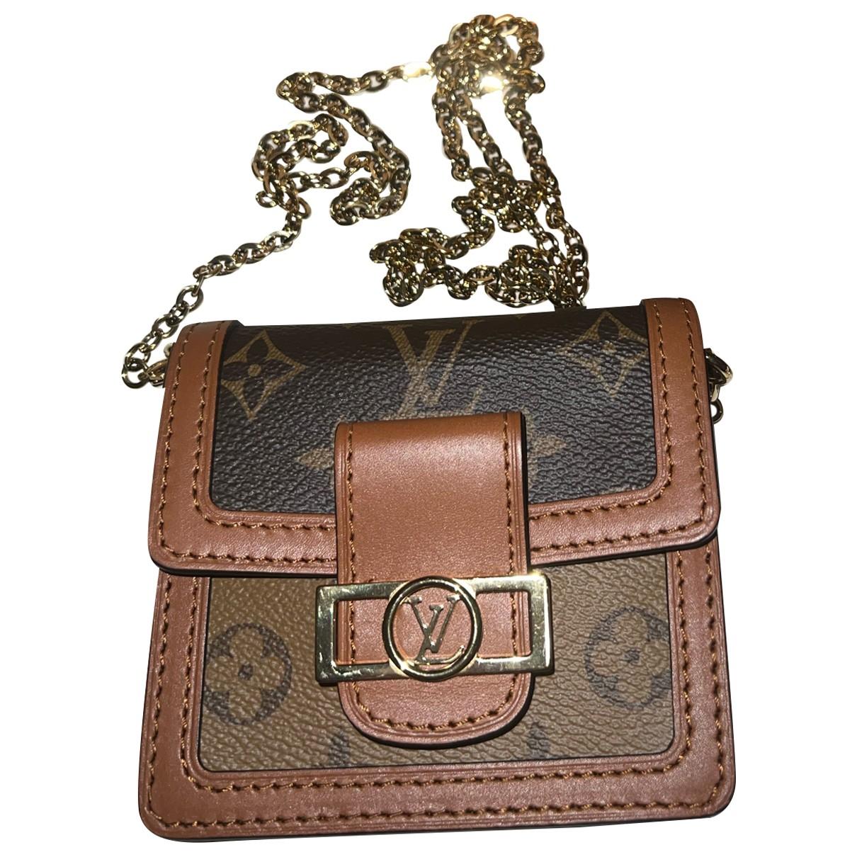 Dauphine leather handbag Louis Vuitton Brown in Leather - 37377110