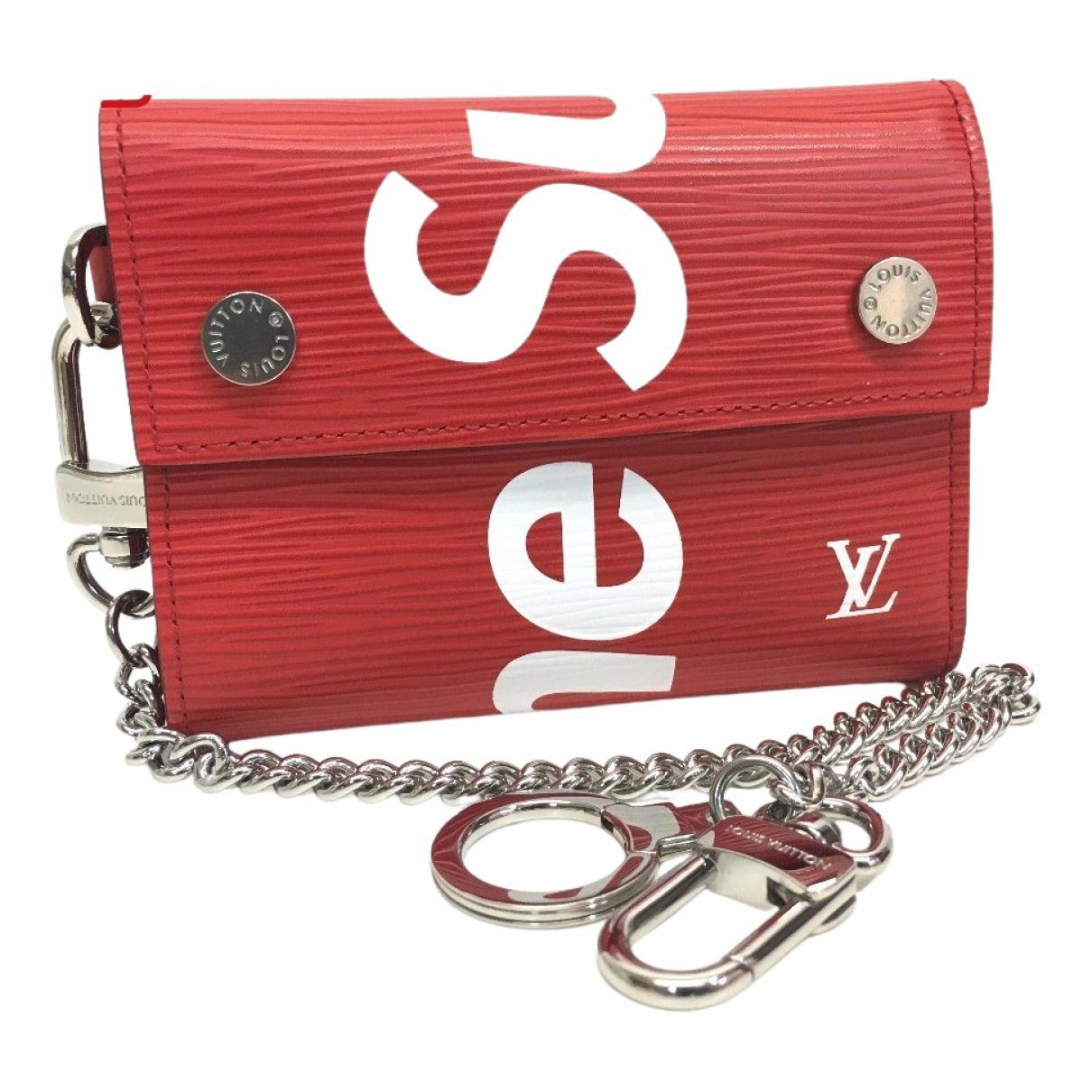 Leather handbag Louis Vuitton x Supreme Red in Leather - 20243224
