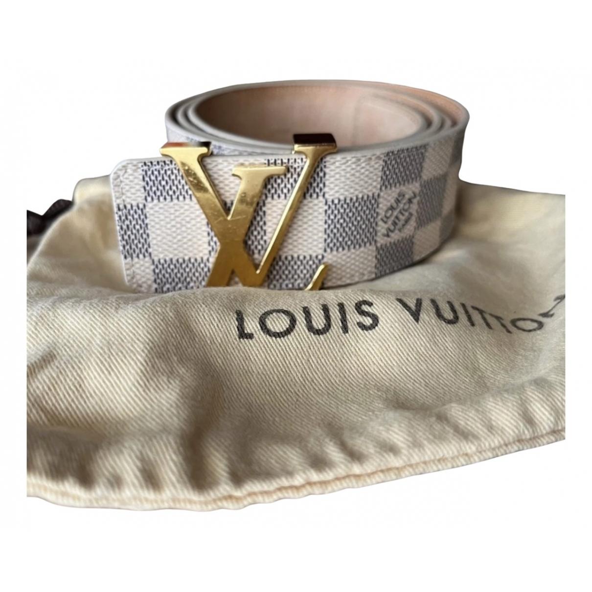 Initiales cloth belt Louis Vuitton White size 80 cm in Cloth - 28317675