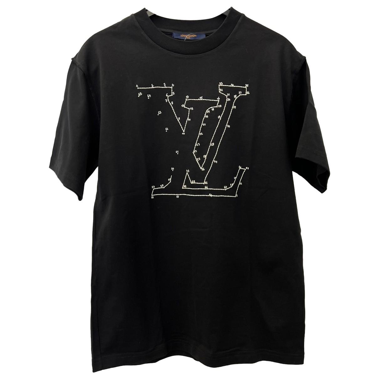 T-shirt Louis Vuitton Black size XL International in Cotton - 24686680