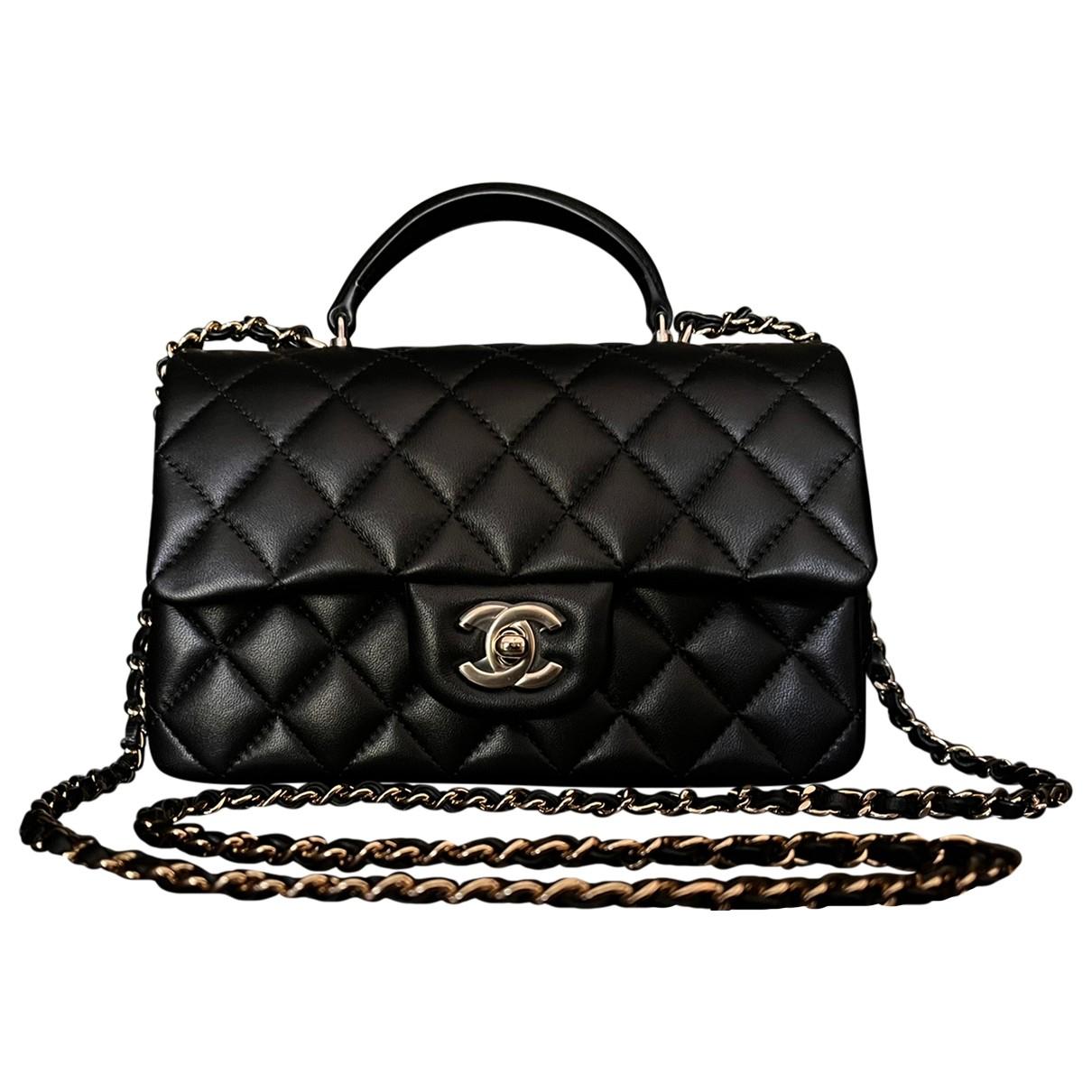 Timeless classique top handle leather handbag Chanel Black in Leather -  25276893