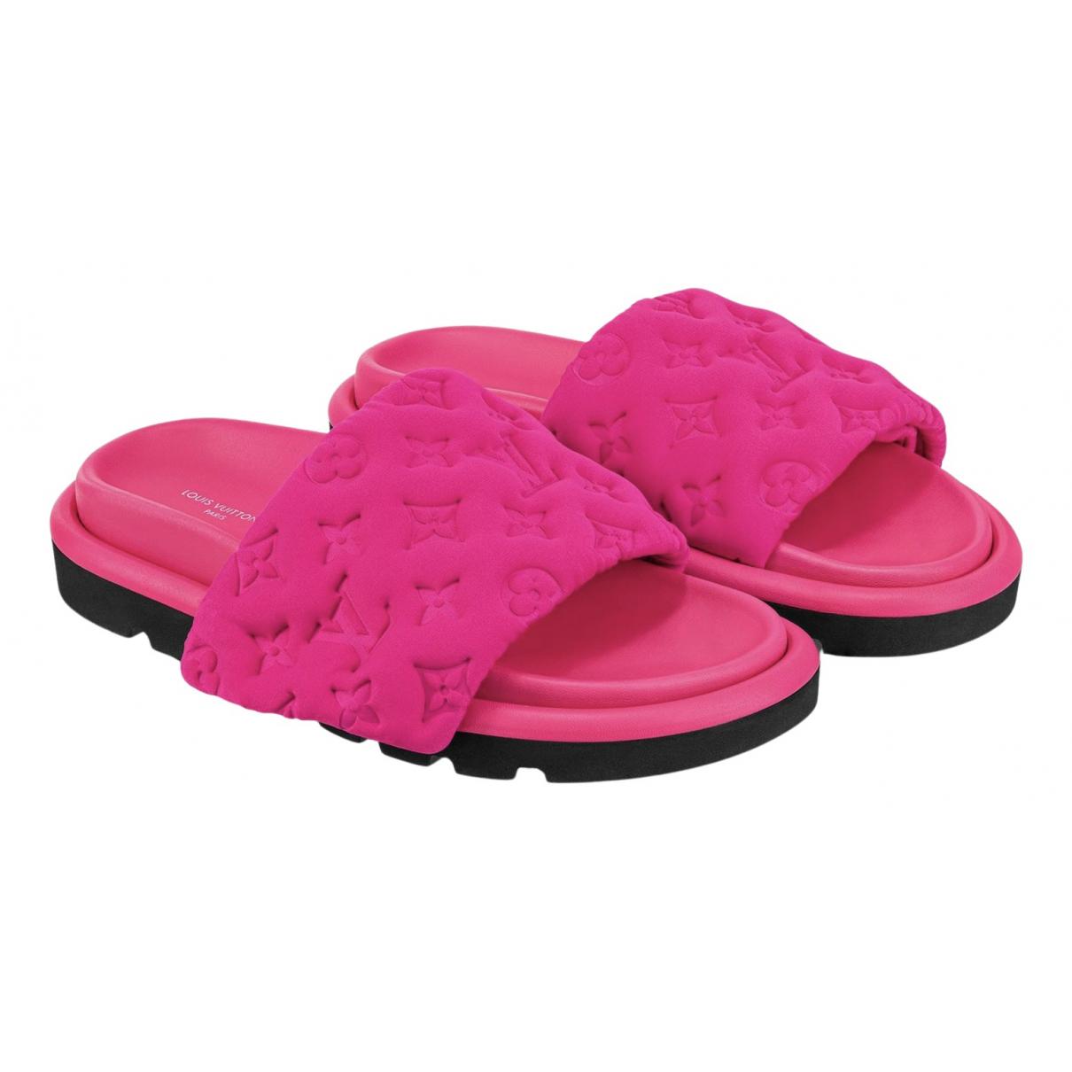 Louis Vuitton Fur Slides - Pink Sandals, Shoes - LOU582739