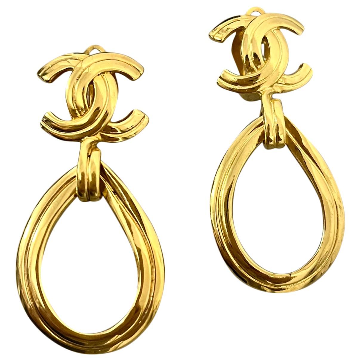 Cc earrings Chanel Gold in Metal - 24059721