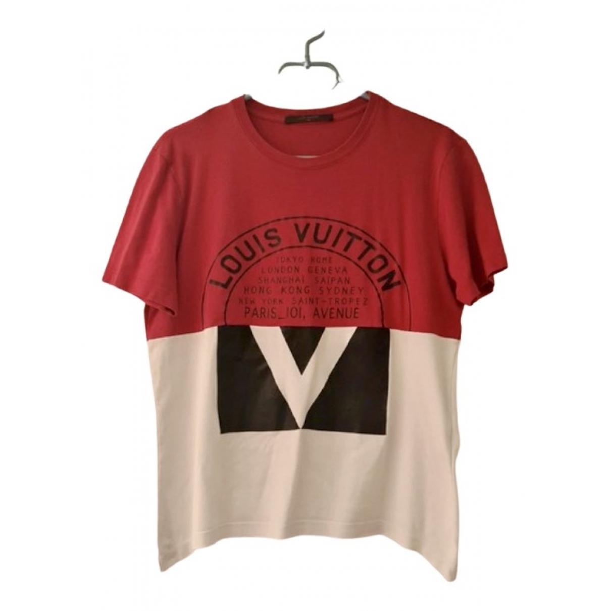 T-shirt Louis Vuitton Grey size L International in Cotton - 30160456