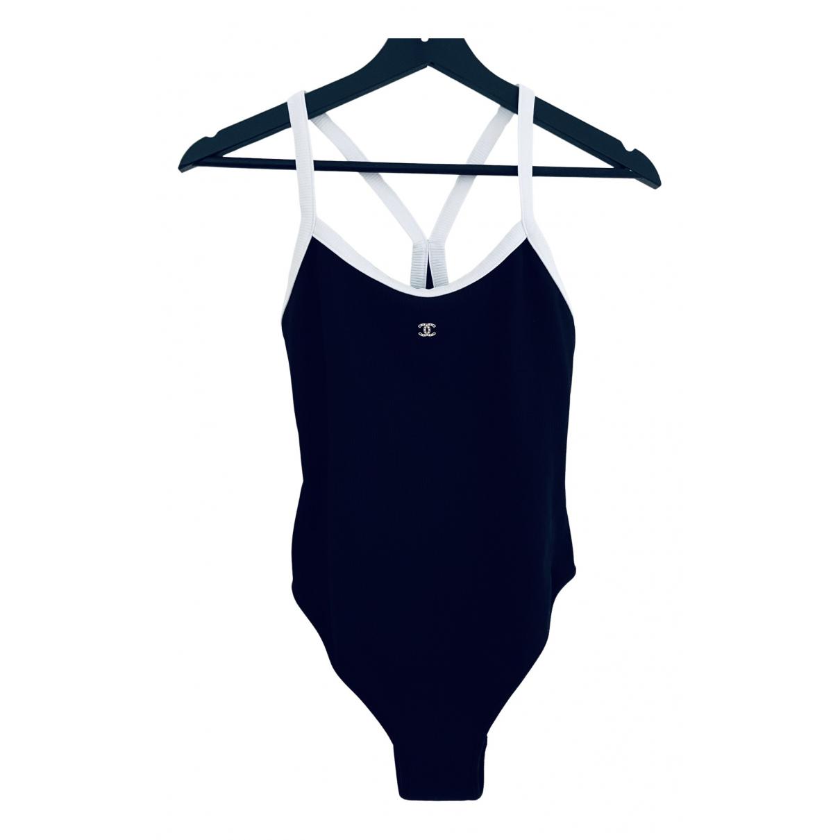 One-piece swimsuit Chanel Black size 38 FR in Cotton - 24546585