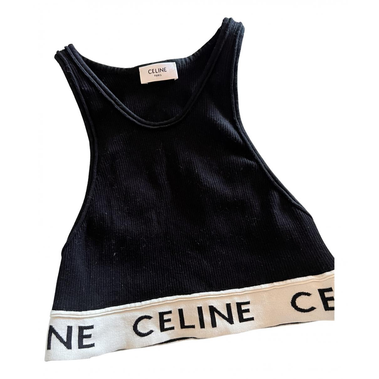 Top Celine Black size 38 IT in Cotton - 24680259