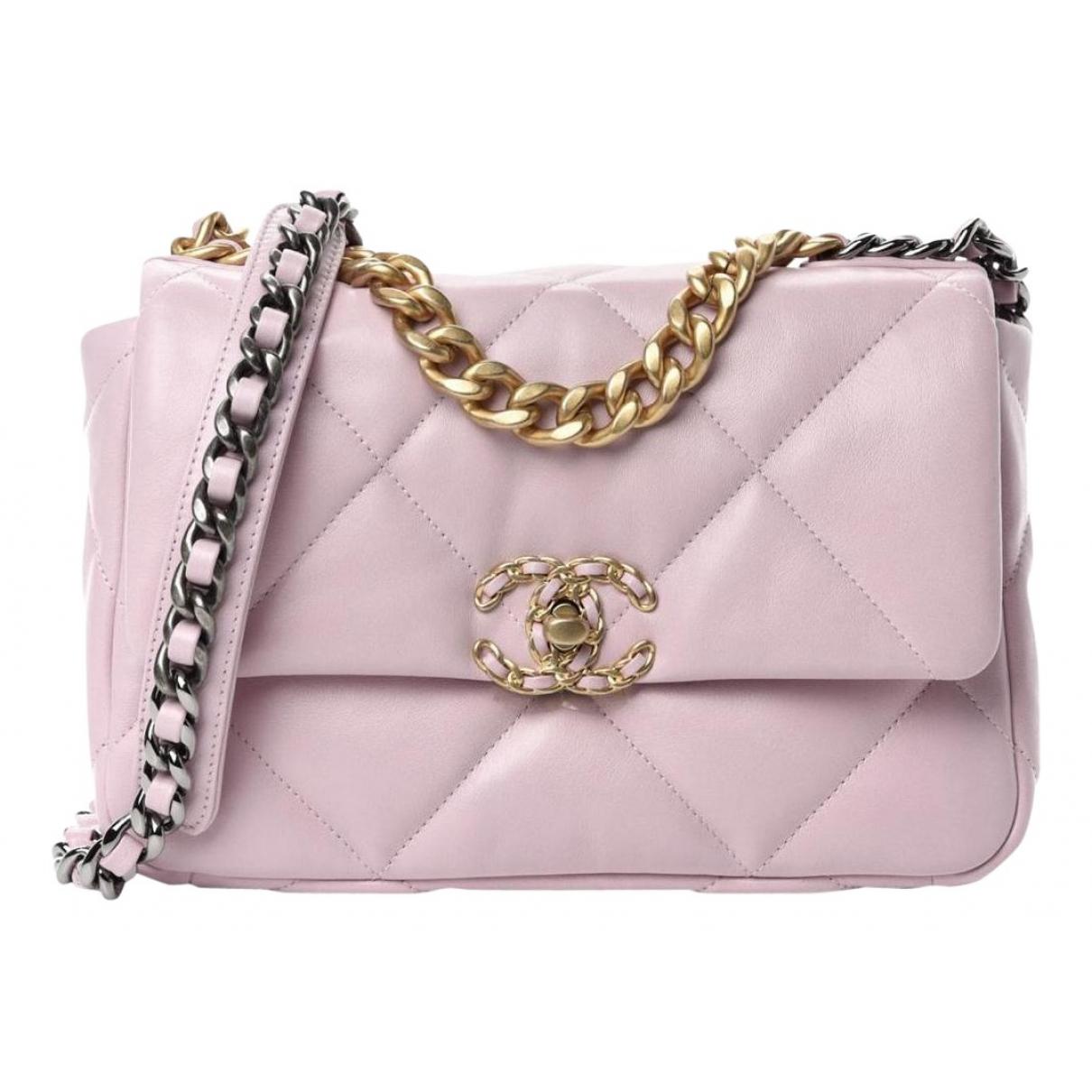 Chanel 19 leather handbag Chanel Pink in Leather - 24984095