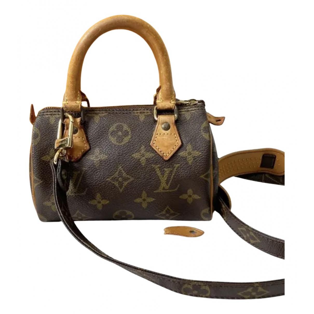 Nano speedy / mini hl cloth handbag Louis Vuitton Brown in Cloth - 18925752