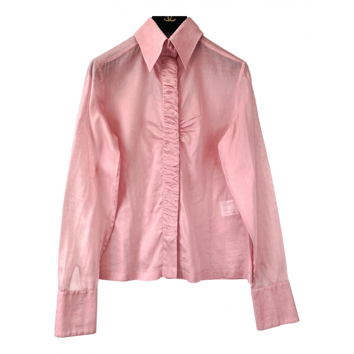 Blouse Chanel Pink size S International in Cotton - 25256381