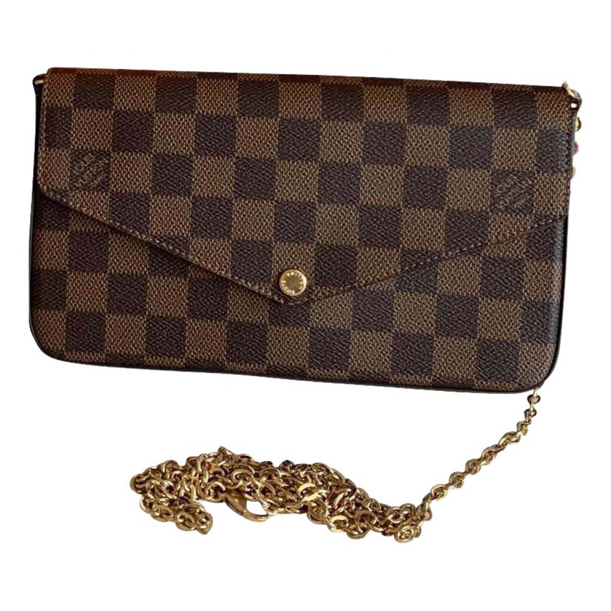 Félicie strap & go cloth crossbody bag Louis Vuitton Brown in Cloth -  34623658