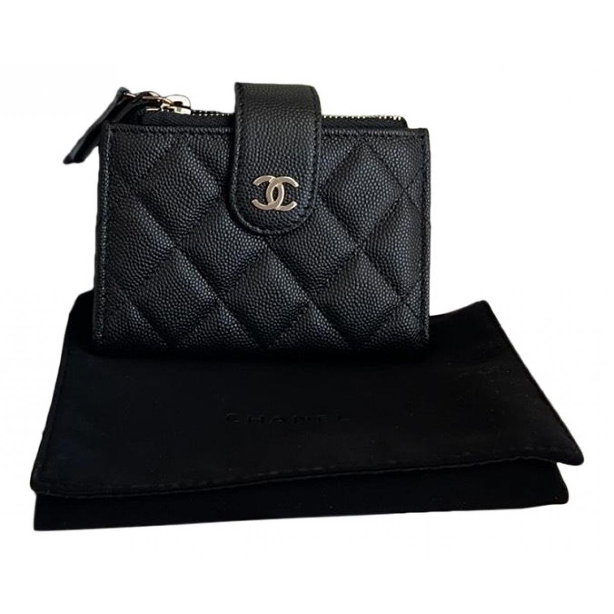 Leather wallet Chanel Black in Leather - 25262292