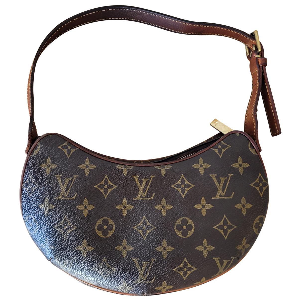 Croissant cloth handbag Louis Vuitton Brown in Cloth - 25434567