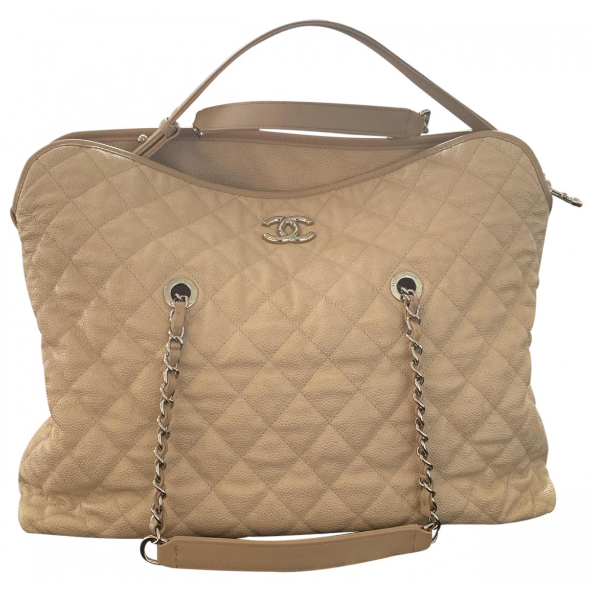 Chanel 19 leather handbag Chanel Khaki in Leather - 25687290