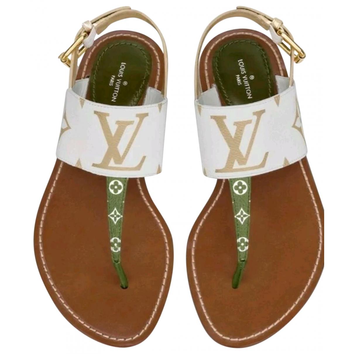 Cloth sandals Louis Vuitton Brown size 36 EU in Cloth - 32316047