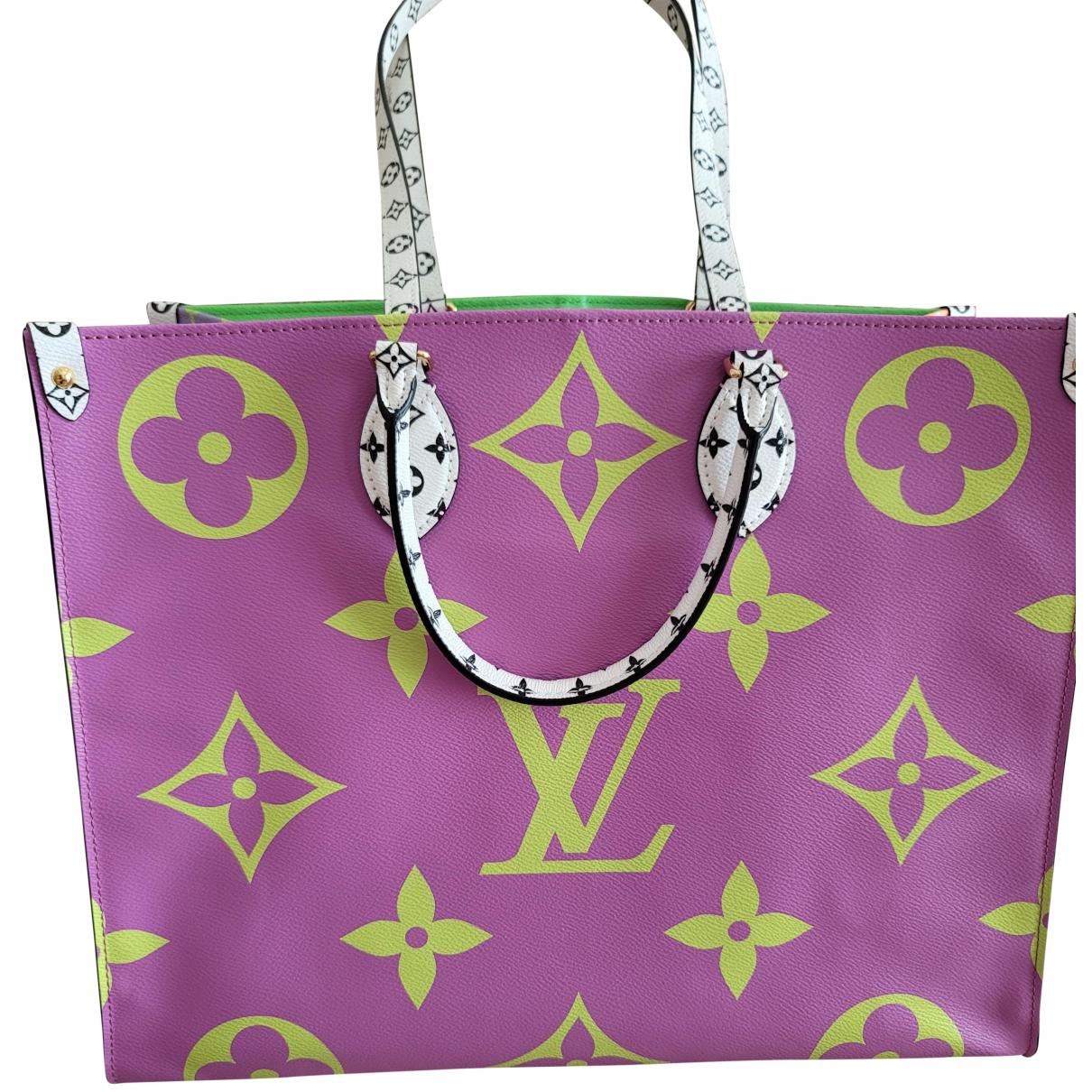 Speedy bandoulière cloth handbag Louis Vuitton Purple in Cloth