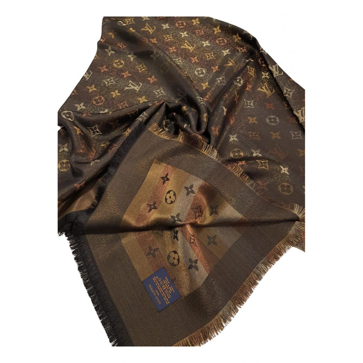 Châle monogram shine silk scarf Louis Vuitton Multicolour in Silk - 27949810