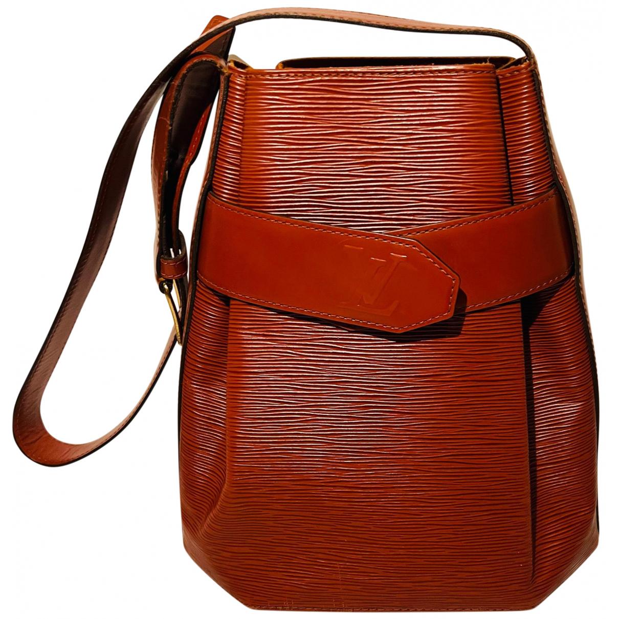 Avenue sling leather handbag Louis Vuitton Orange in Leather