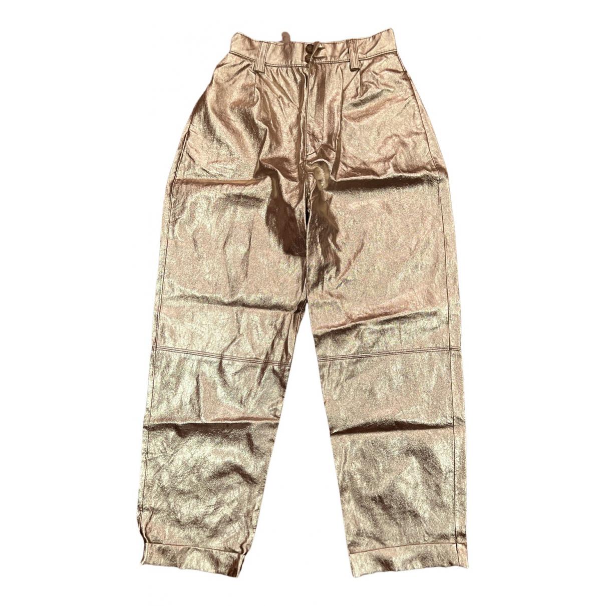 Pantalones Zara Dorado talla S International de en Sintético - 27360162