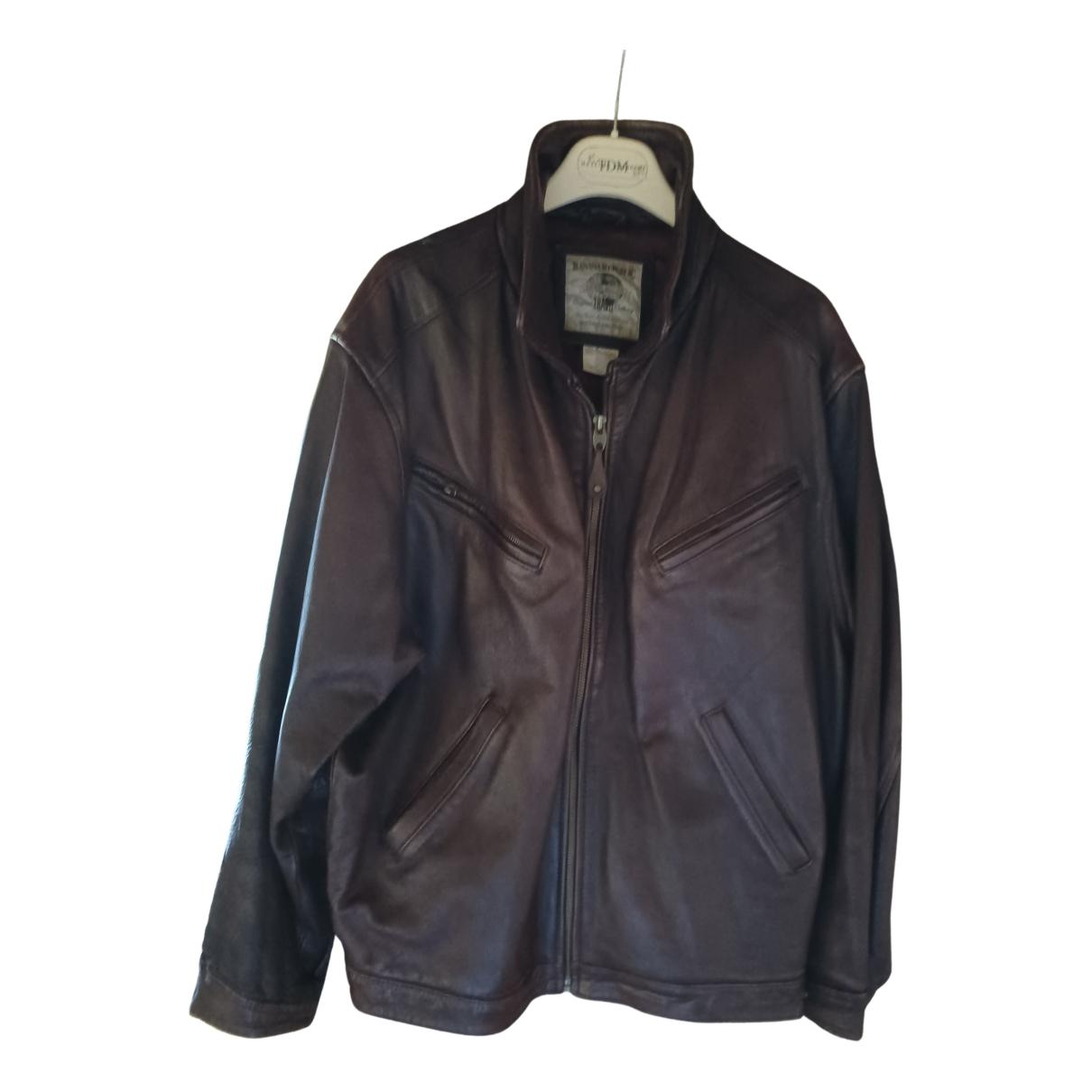 Leather jacket Banana Republic Brown size M International in